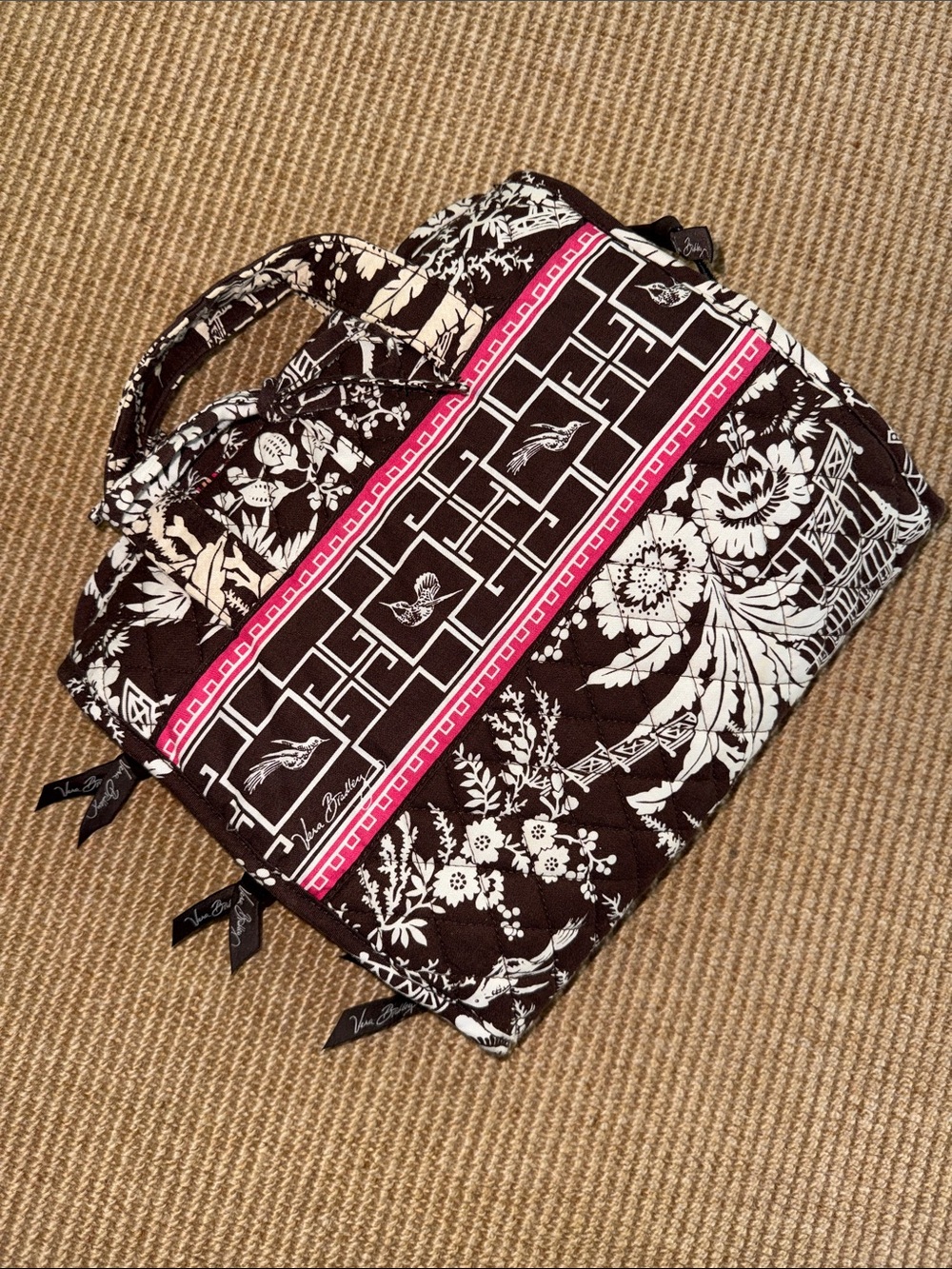 Vera Bradley Hangable Imperial Toile Quilted Travel Organizer